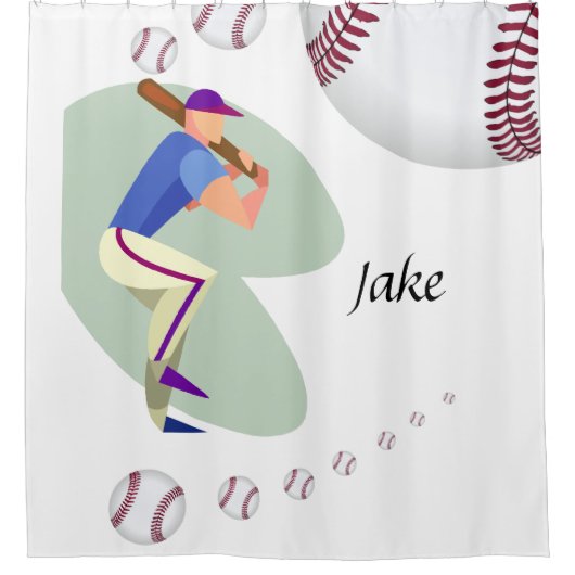 Duschvorhang Baseball (Vorderseite)