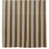Duschvorhang Beige & Braun gestreift (Vorderseite)