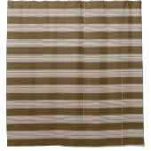 Duschvorhang Beige Braun Streifen (Vorderseite)