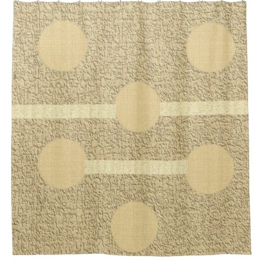 Duschvorhang Beige Circular (Vorderseite)