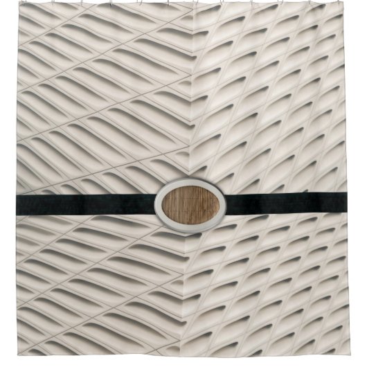 Duschvorhang Beige Schwarz (Vorderseite)