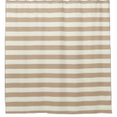 Duschvorhang Beige Streifen (Vorderseite)