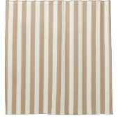 Duschvorhang Beige Streifen (Vorderseite)