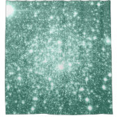 Duschvorhang Blassminze Astral Glitzer (Vorderseite)