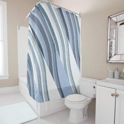Duschvorhang blau (Beispiel)