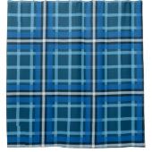 Duschvorhang Blau Tartan Karo Karomuster (Vorderseite)