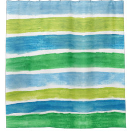 Duschvorhang (blau und grün)