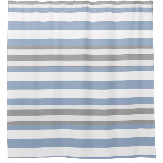 Duschvorhang blau und weiß grau (Vorderseite)