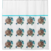 Duschvorhang - BlauFinnischer Fisch (Vorderseite)