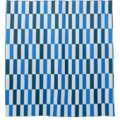 Duschvorhang Blue Line Flow (Vorderseite)