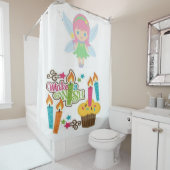 Duschvorhang Blumen machen einen Wunsch (Beispiel)