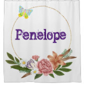 Duschvorhang Blütenschmetterling (Vorderseite)