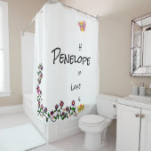 Duschvorhang Blütenschmetterling (Beispiel)