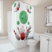 Duschvorhang Bowling (Beispiel)