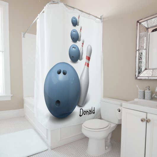 Duschvorhang Bowling (Beispiel)