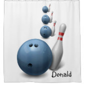 Duschvorhang Bowling (Vorderseite)