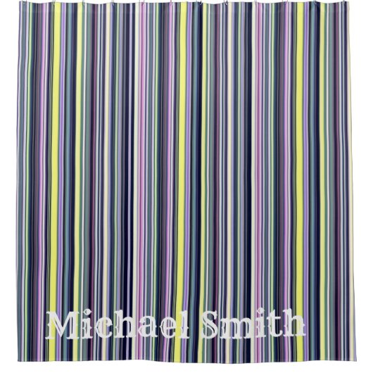 Duschvorhang Braun Streifen (Vorderseite)