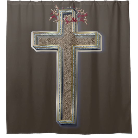 Duschvorhang brauner Hintergrund (Vorderseite)