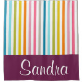 Duschvorhang Burgundy Streifen (Vorderseite)