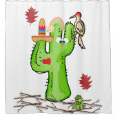 Duschvorhang Cactus Bird (Vorderseite)
