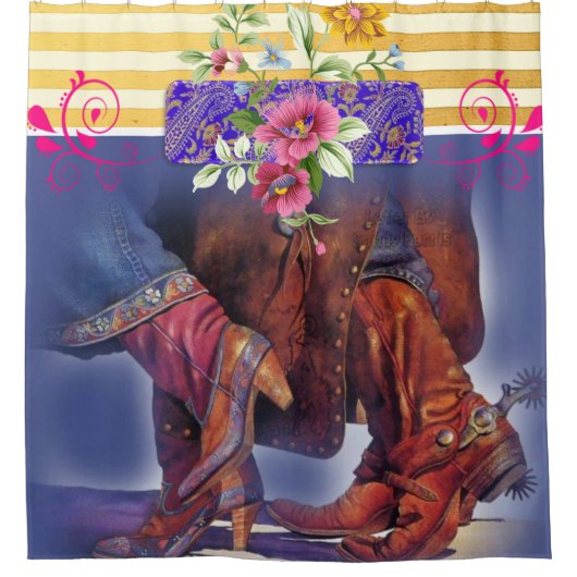 Duschvorhang Country Line Tanz Blumen (Vorderseite)