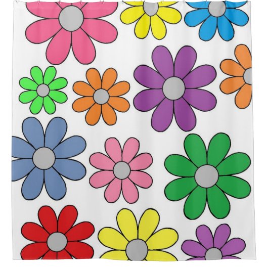 Duschvorhang - Crazy Daisies! (Vorderseite)