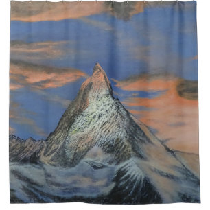 Duschvorhang - "Das Matterhorn bei Sonnenuntergang