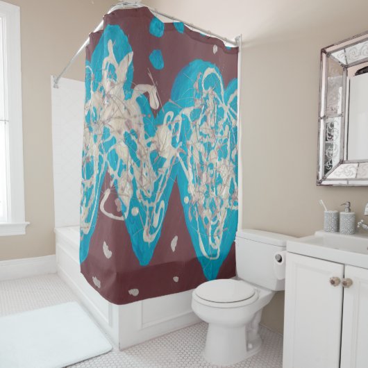 Duschvorhang der Welt der Liebe (Beispiel)