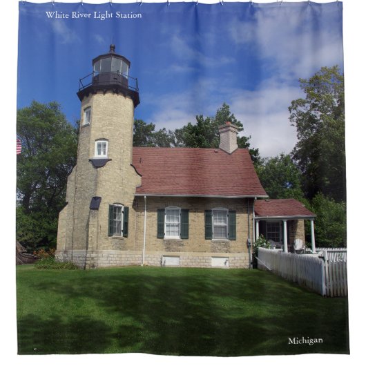 Duschvorhang der White River Light Station (Vorderseite)