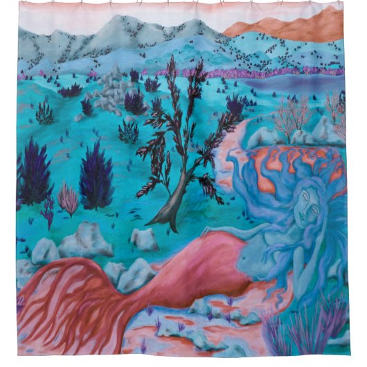 Duschvorhang der Wüste Mermaid (Vorderseite)