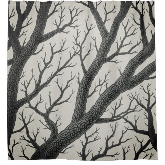 Duschvorhang des Baumzweiges (Vorderseite)