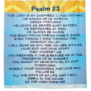 Duschvorhang des Psalms 23