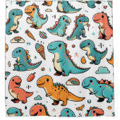 Duschvorhang "Dino Delight" (Vorderseite)