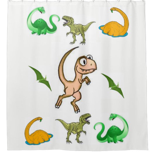 Duschvorhang Dinosaurier (Vorderseite)