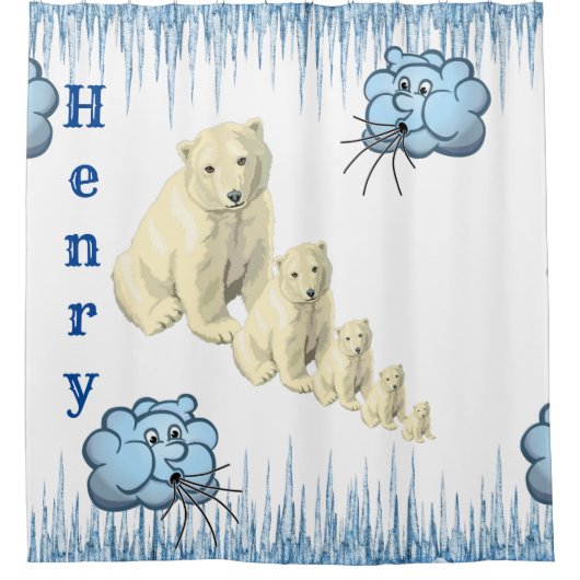 Duschvorhang Eisbär Eisengruben (Vorderseite)