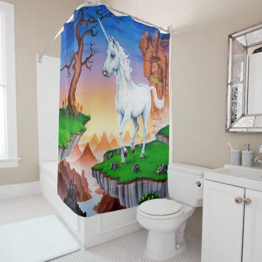 Duschvorhang Fantasy Unicorn Design (Beispiel)