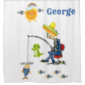 Duschvorhang Fischer Fischfang Fischfangfahrer All (Vorderseite)