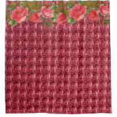 Duschvorhang floral Burgundy (Vorderseite)