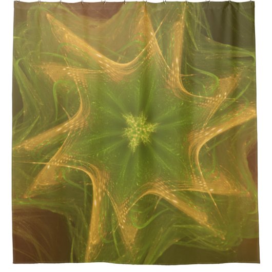 Duschvorhang Fraktal Light Green Palette (Vorderseite)