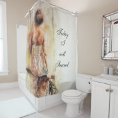 Duschvorhang Frau auf der Bank Heute Erfolg (Beispiel)