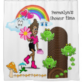 Duschvorhang Froschmiedezimmer, Regenbogengitter (Vorderseite)