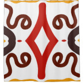 Duschvorhang für afrikanische Druckmuster (Vorderseite)