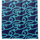 Duschvorhang für aquamarin- und Navy-Blue-Beach-Th (Vorderseite)