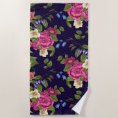 Duschvorhang für ästhetische Blumen Strandtuch (Vorderseite)