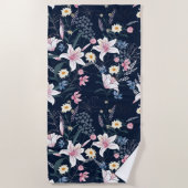 Duschvorhang für ästhetische Blumen Strandtuch (Vorderseite)