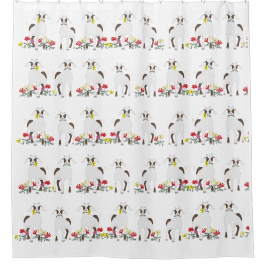 Duschvorhang für Eared Goats (Vorderseite)