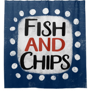 Duschvorhang für Fische und Chips