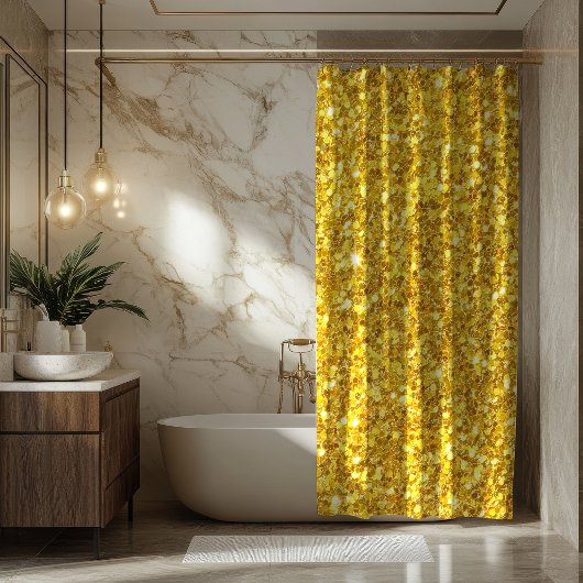 Duschvorhang für Gold Glitzer