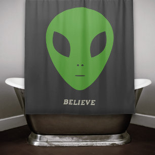 Duschvorhang für grüne Alien