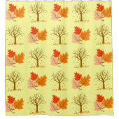 Duschvorhang für Herbstlaube und Bäume (Vorderseite)